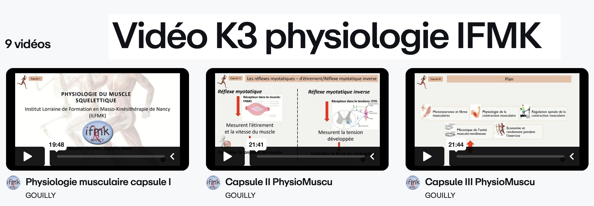 Vidéo K3